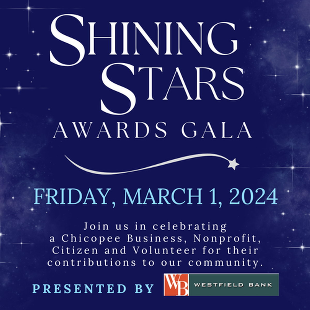 2024 Shining Stars Awards Gala Mar 1, 2024 Chicopee Chamber of Commerce